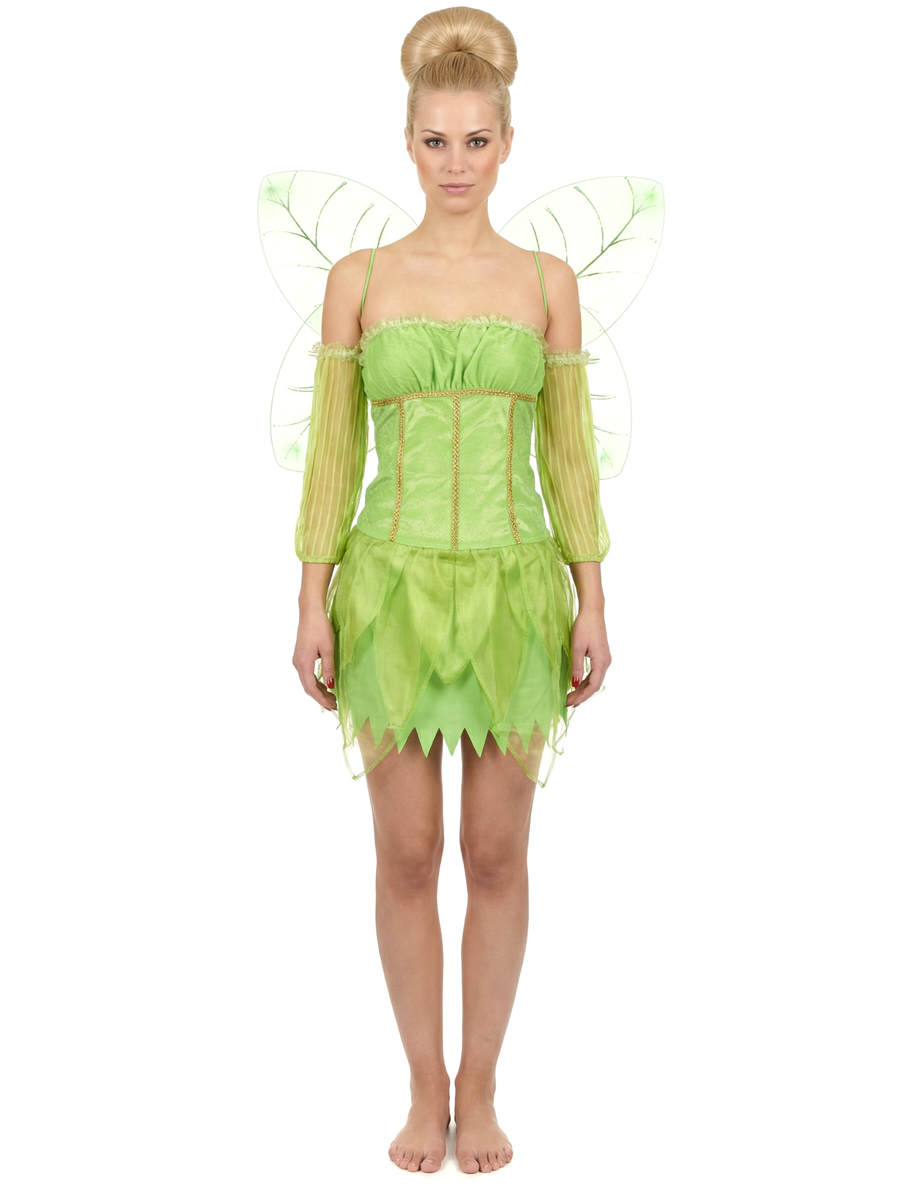 Déguisement fée velours verte femme