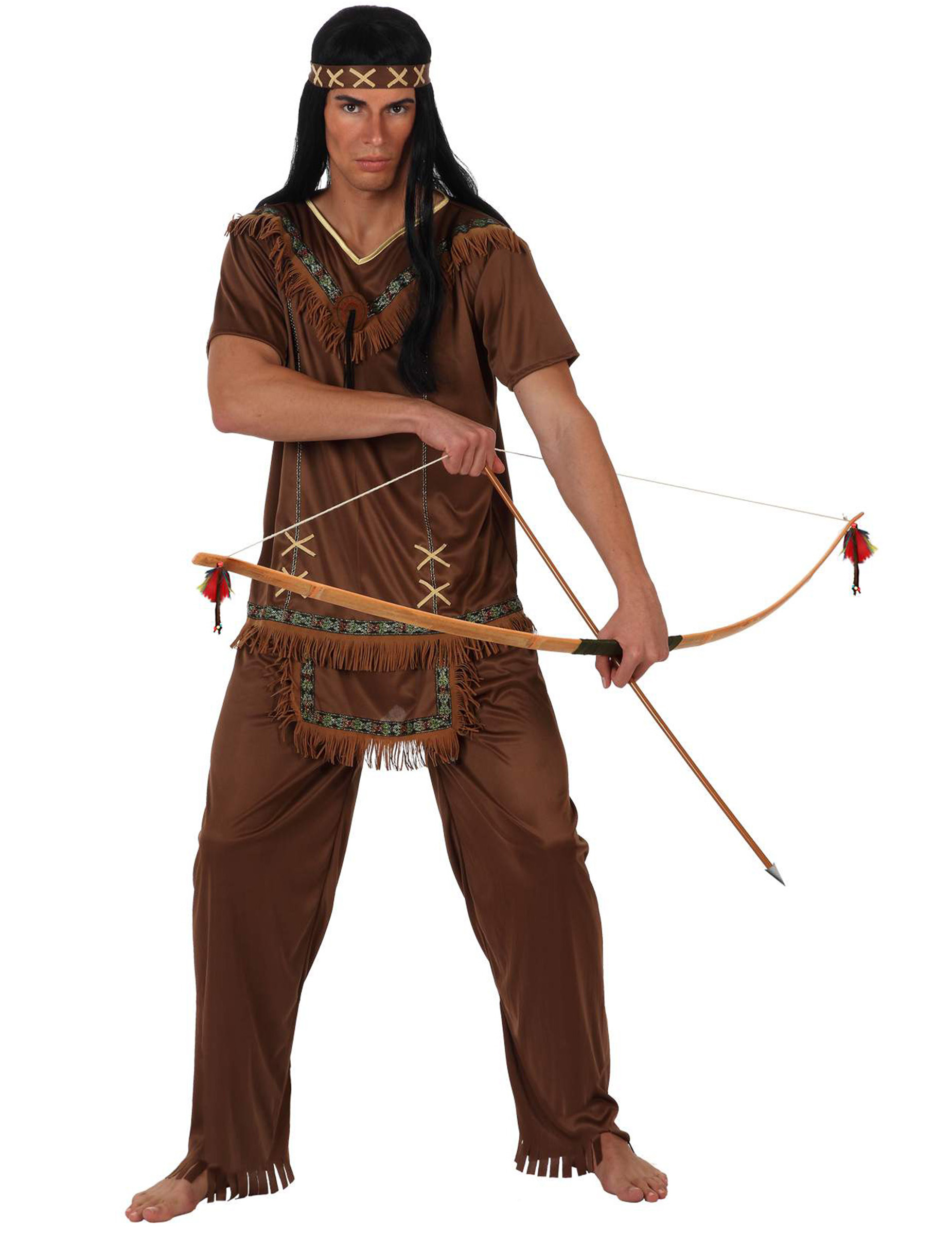 Déguisement indien marron foncé homme