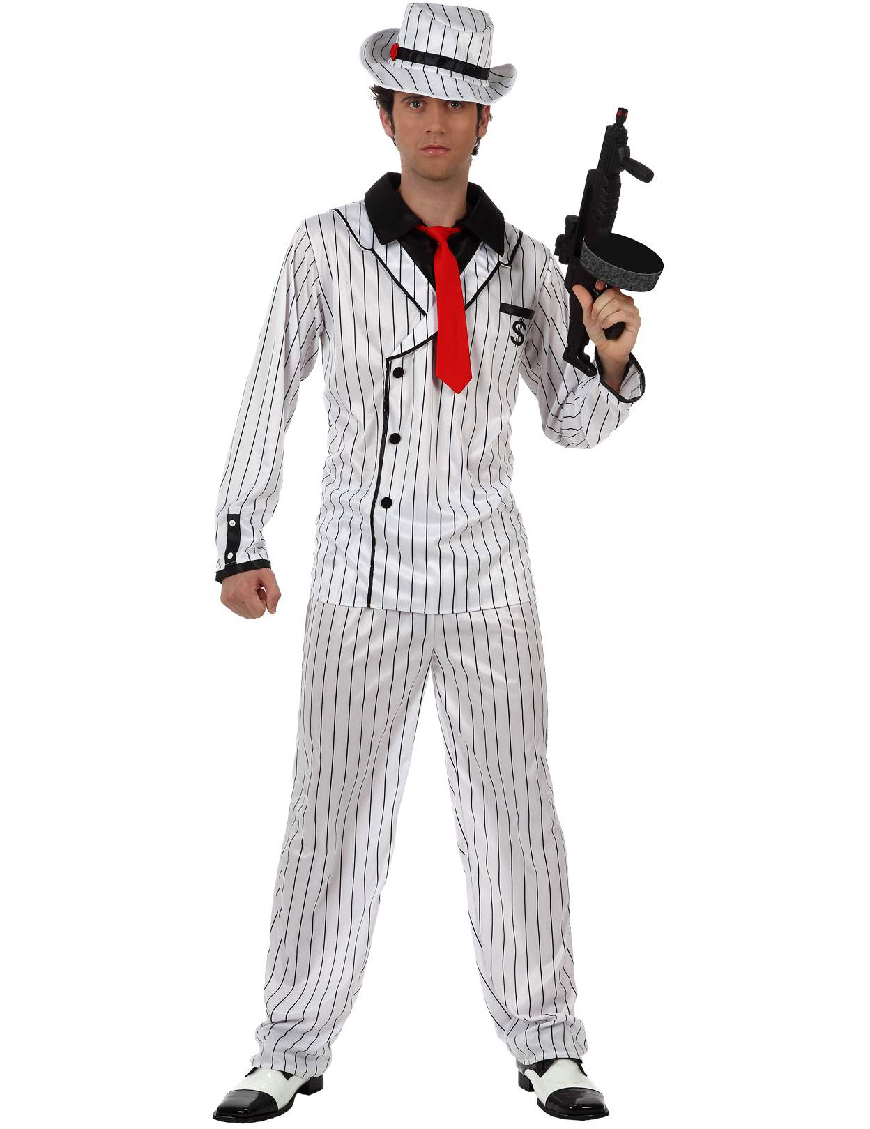 Déguisement gangster blanc homme
