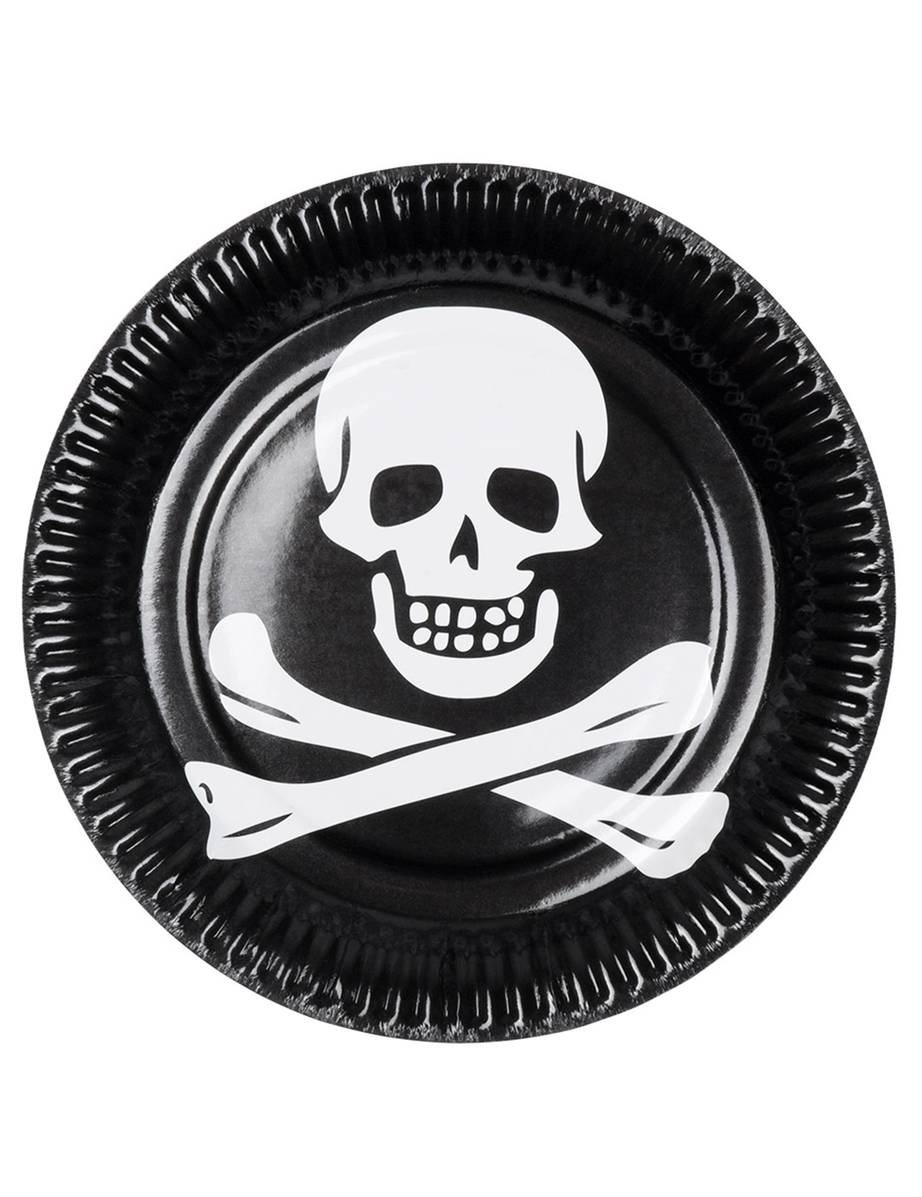 10 Assiettes tête de mort 23 cm