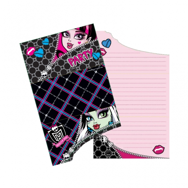 Cartes d'invitation Monster high Halloween