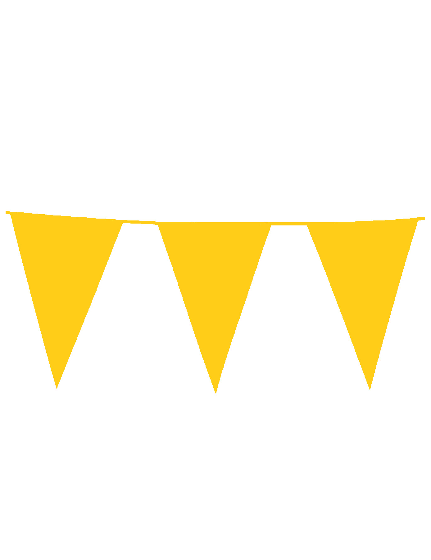 Guirlande à fanions géants jaunes 10m