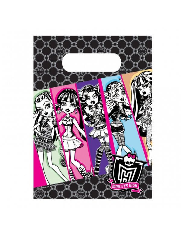 Lots de 6 sacs de fête Monster high Halloween