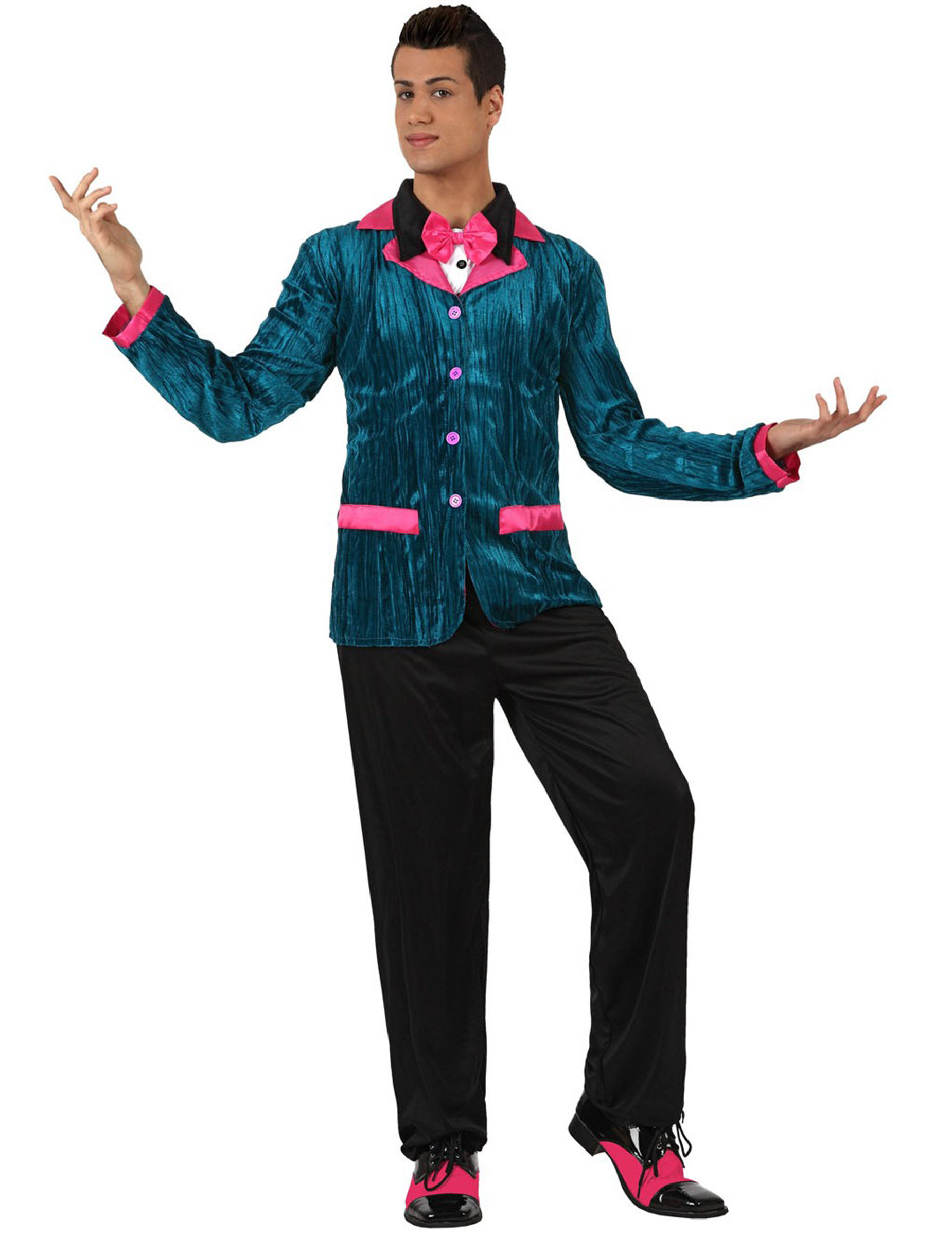 Déguisement style années 60 bleu et rose homme