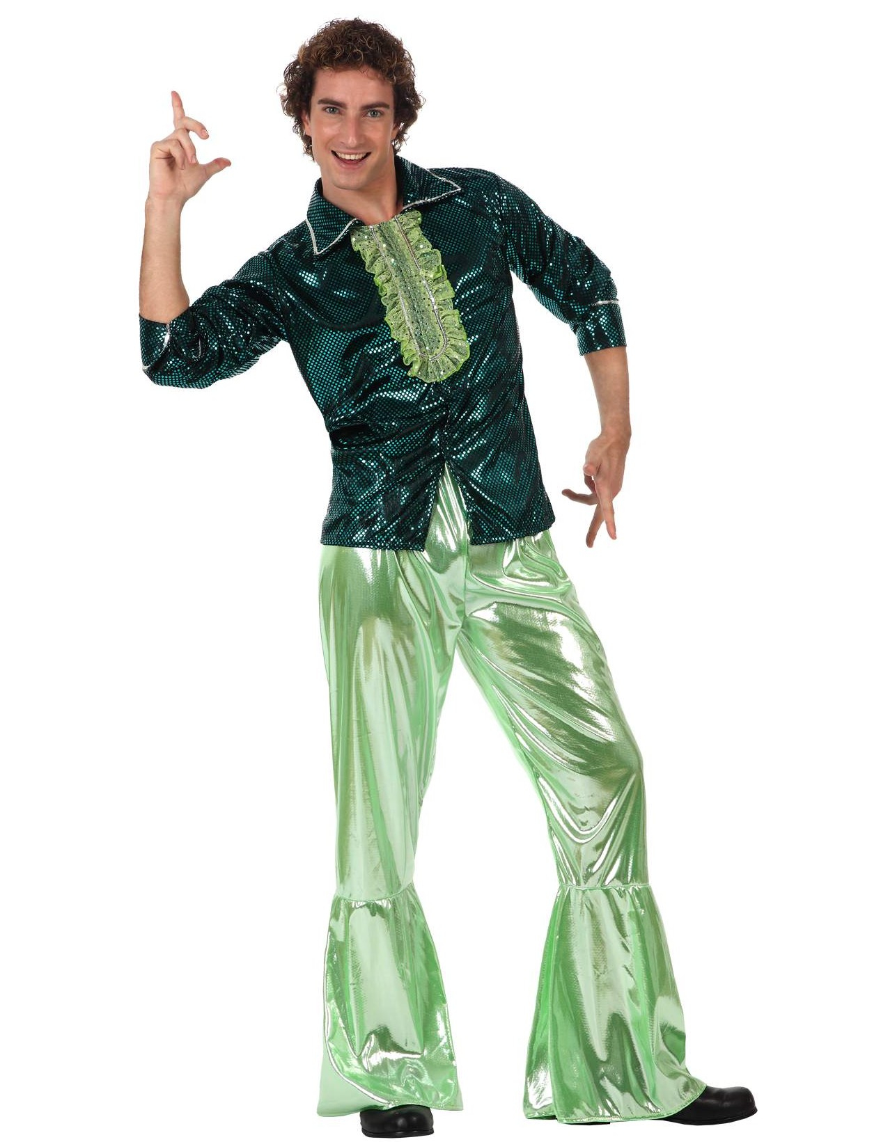 Déguisement disco homme vert