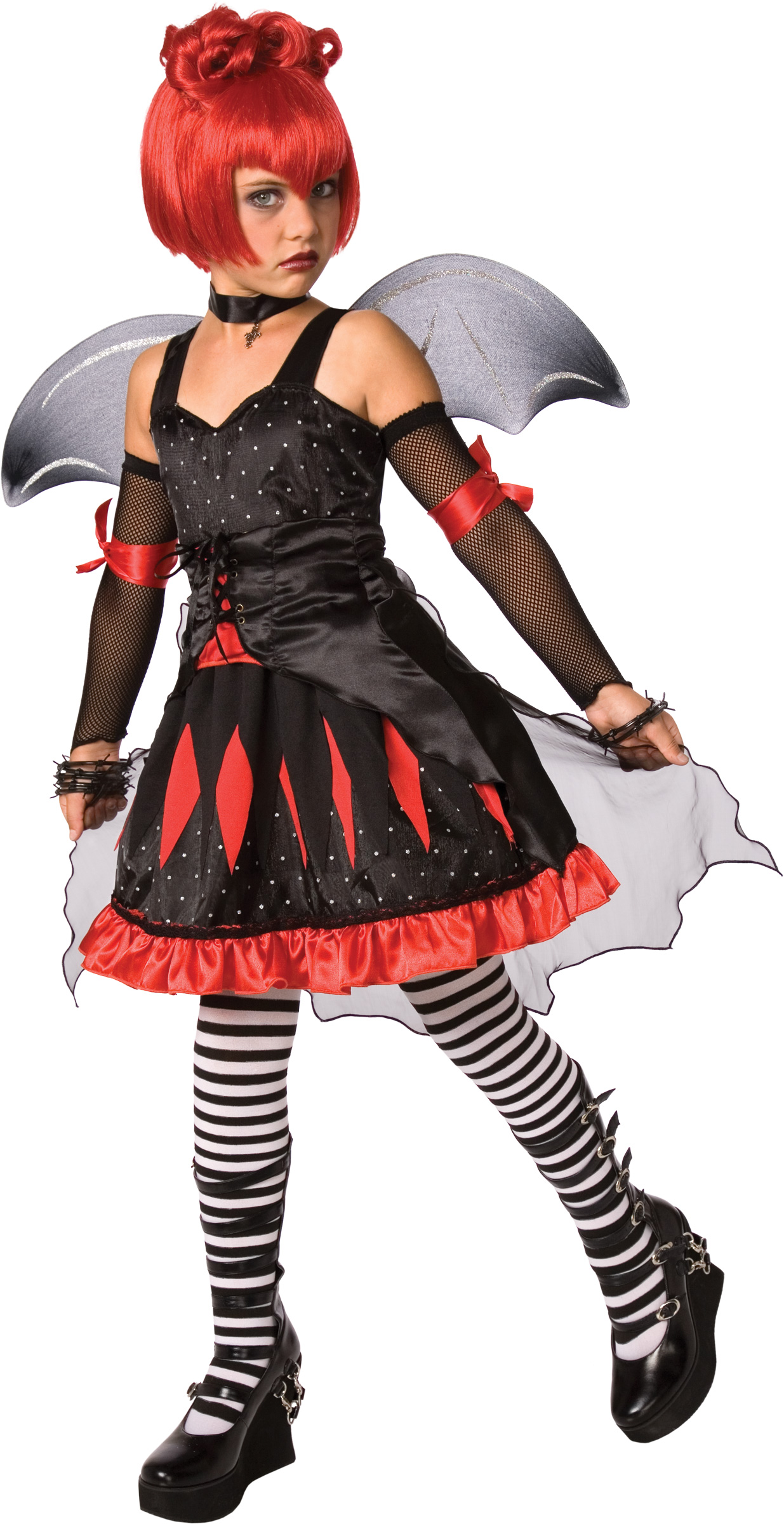 Déguisement princesse gothique chauve souris enfant