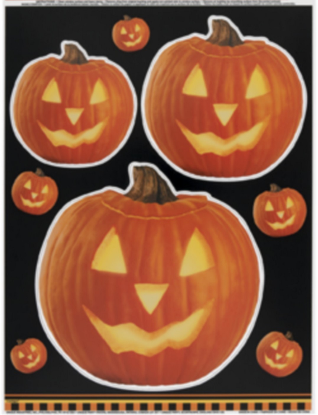Autocollants pour fenêtres citrouille Halloween