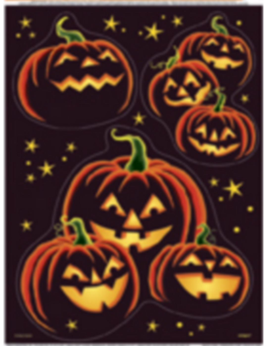 Autocollants pour fenêtres citrouille noire Halloween