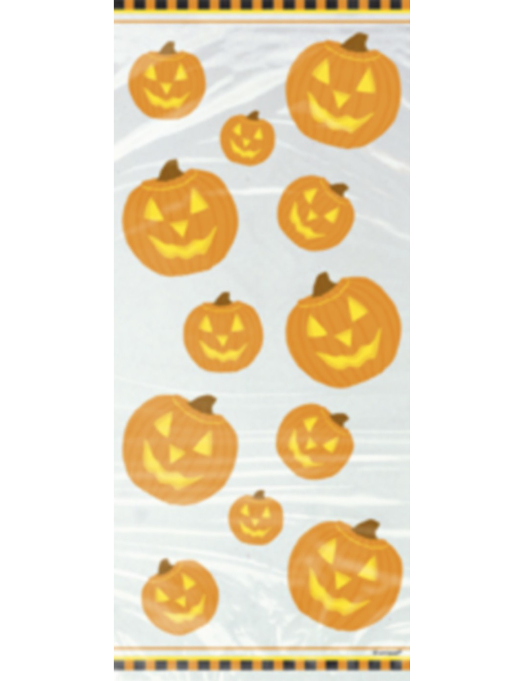 20 Sachets en plastique citrouille Halloween 28 x 13 cm