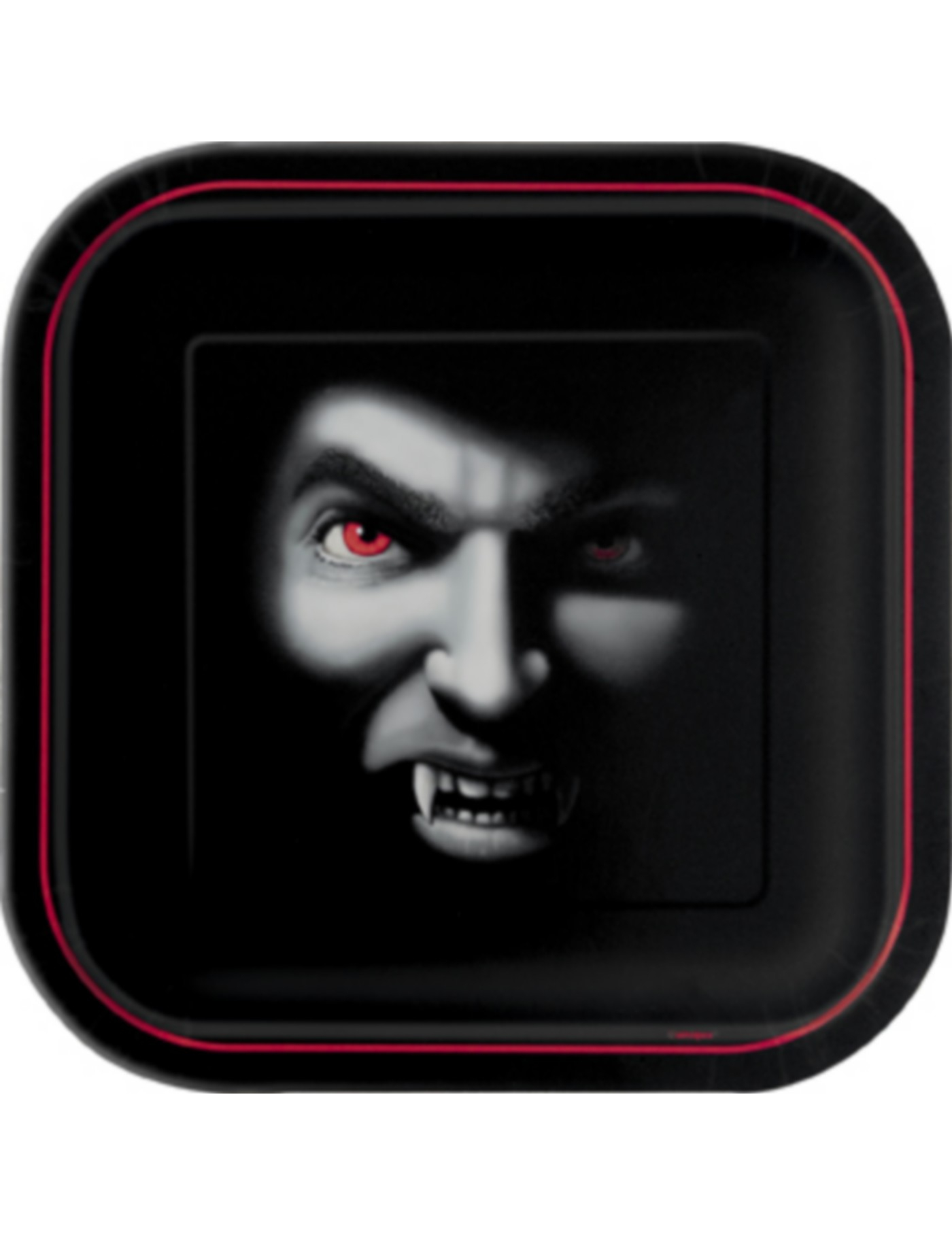 8 assiettes carrées vampire Halloween