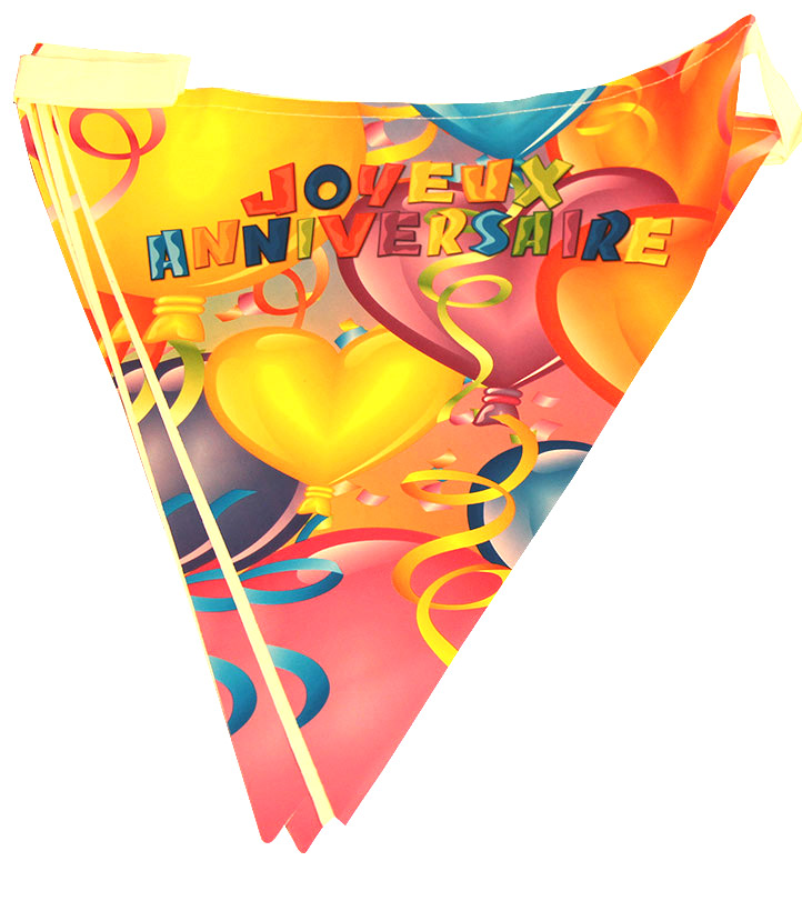 Bannière imprimée ballons Joyeux Anniversaire