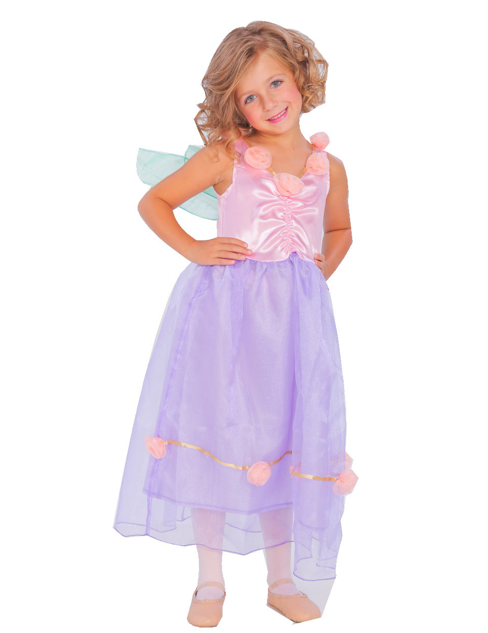 Déguisement fée ailée violette et rose fille