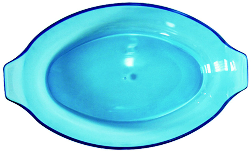 Plat ovale bleu