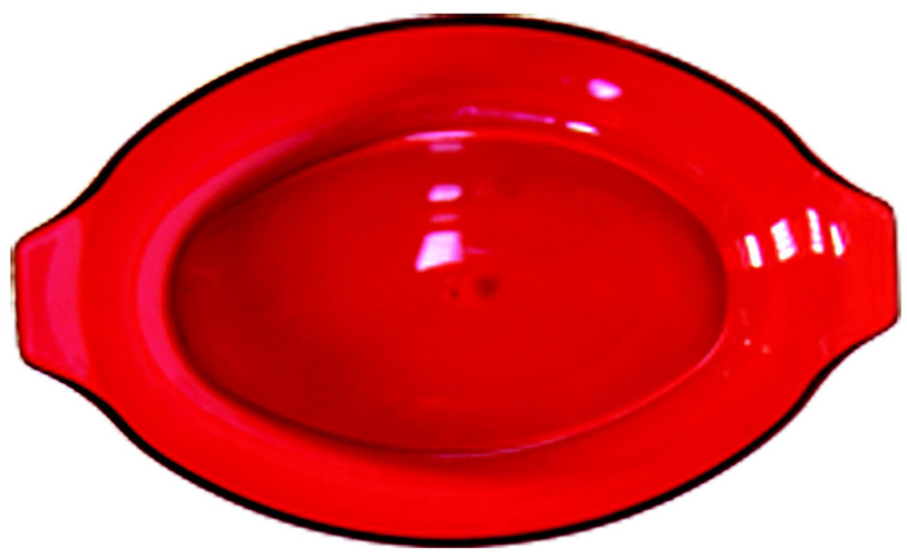 Plat ovale rouge