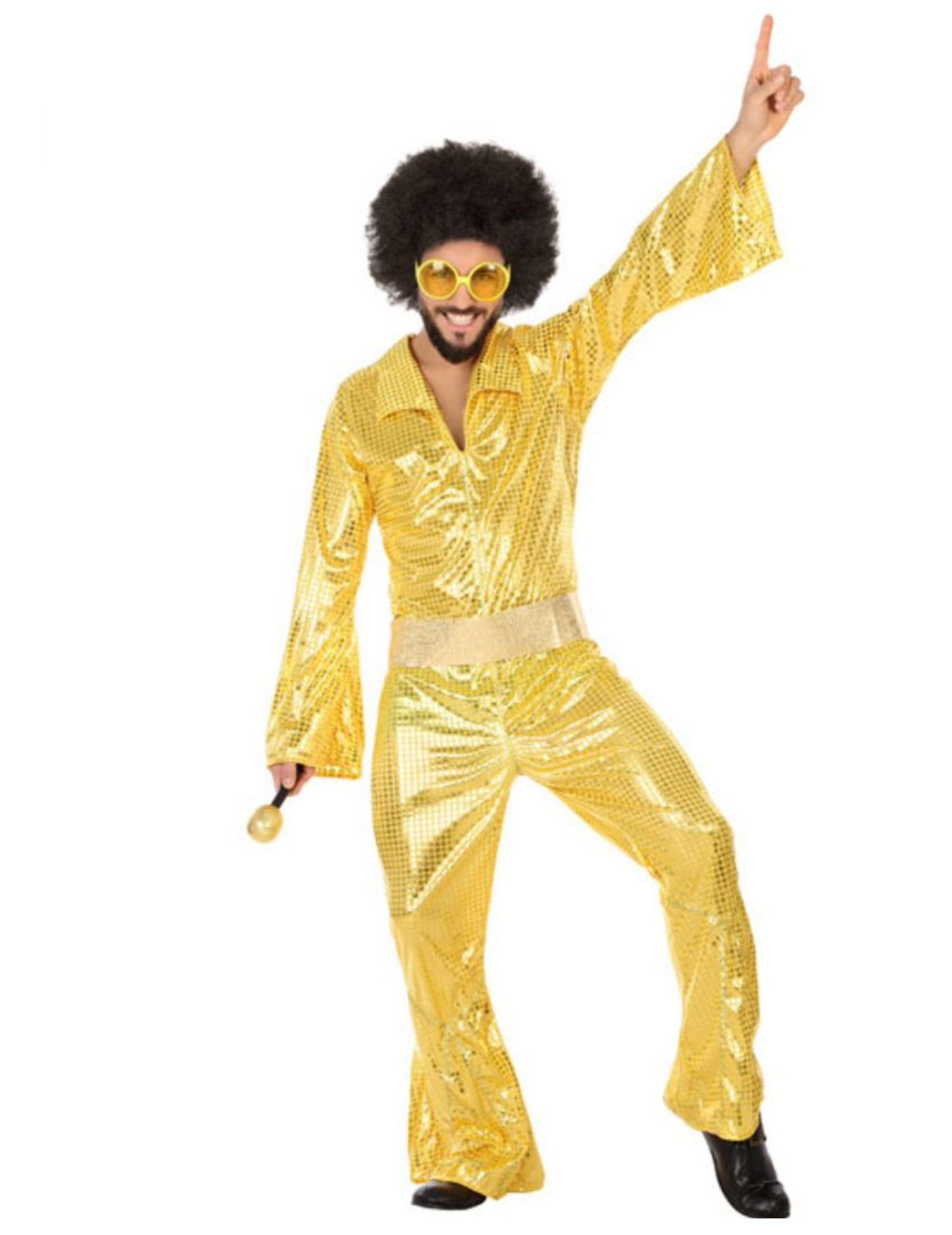 Déguisement disco doré homme