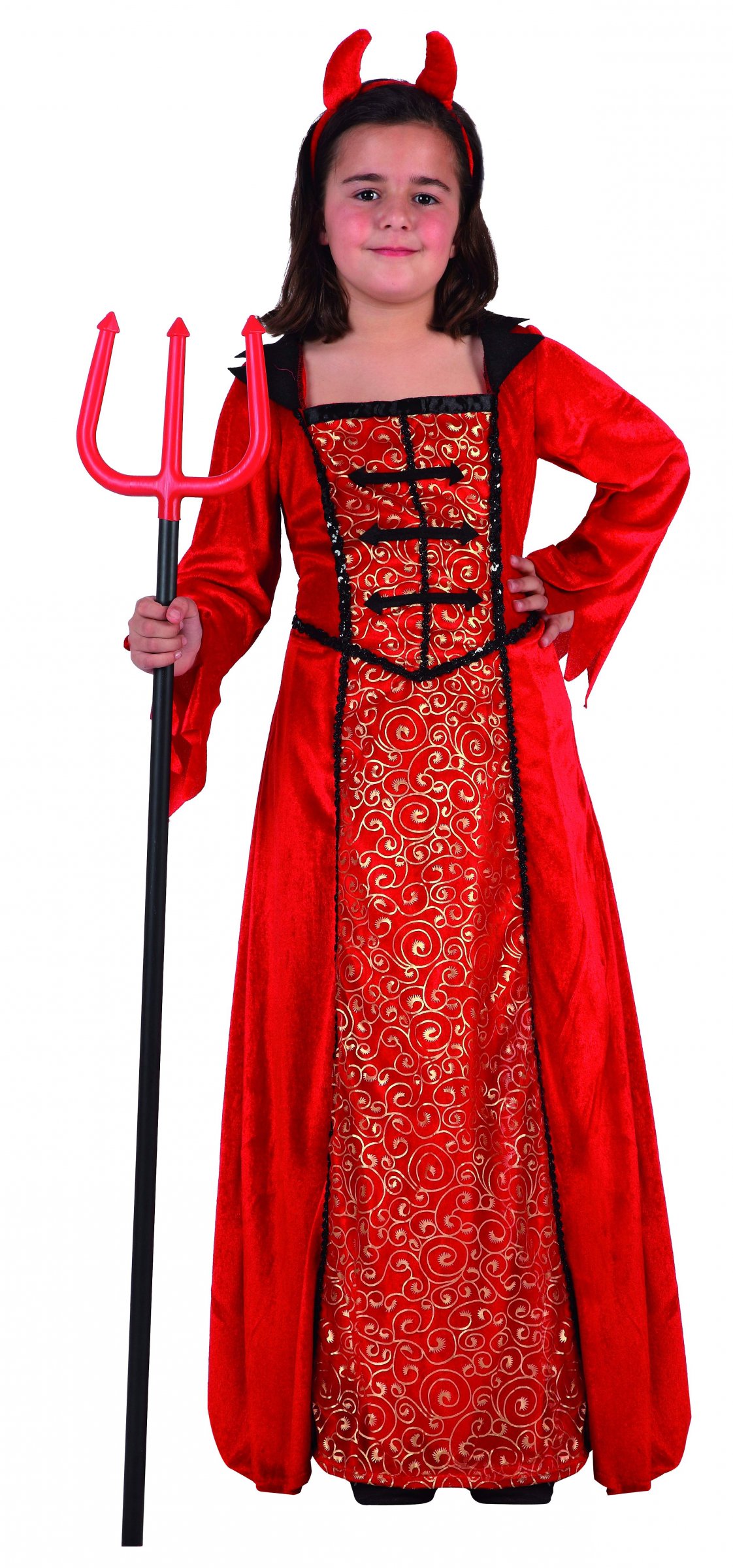 Déguisement diablesse à motifs fille Halloween
