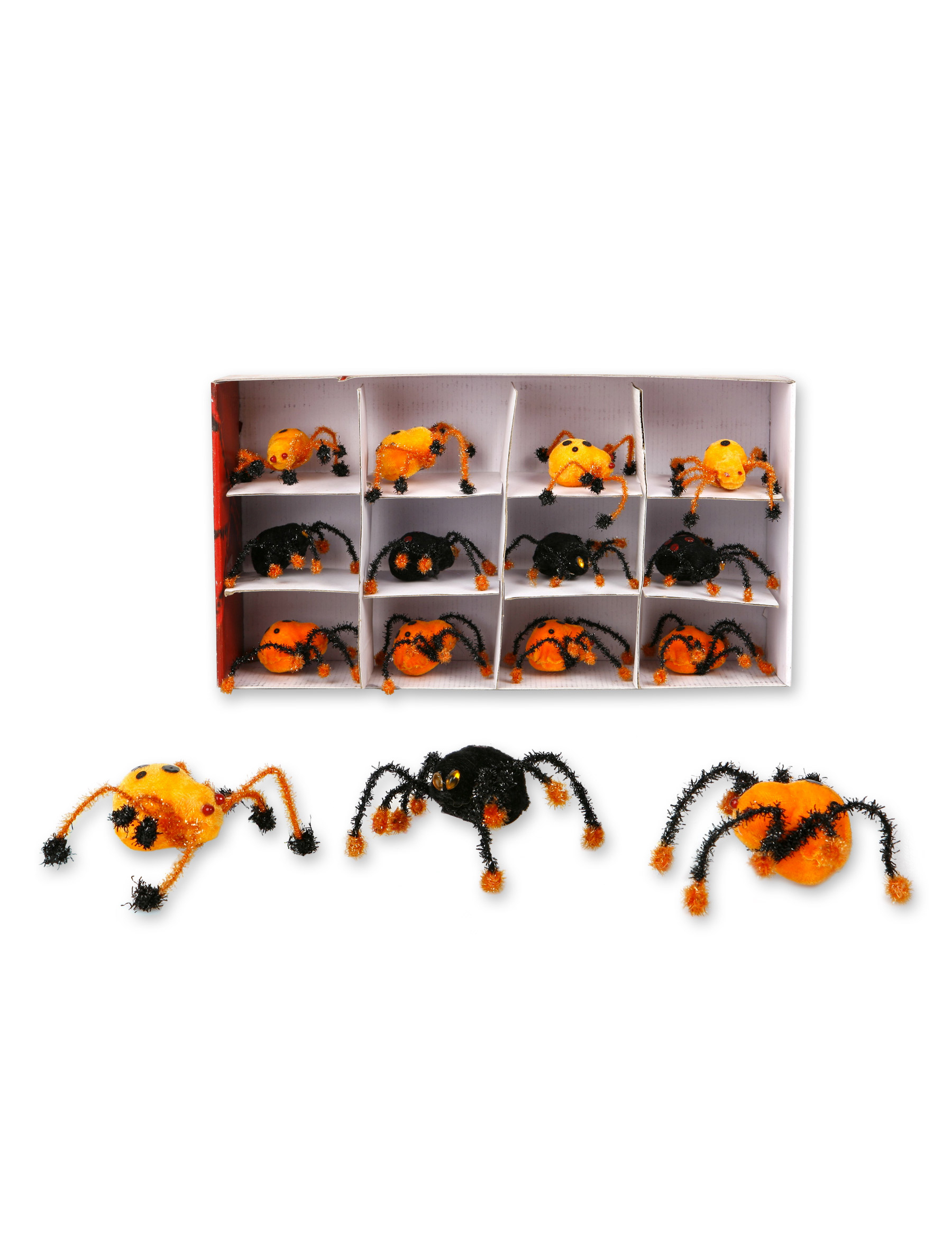 Décoration araignée orange halloween