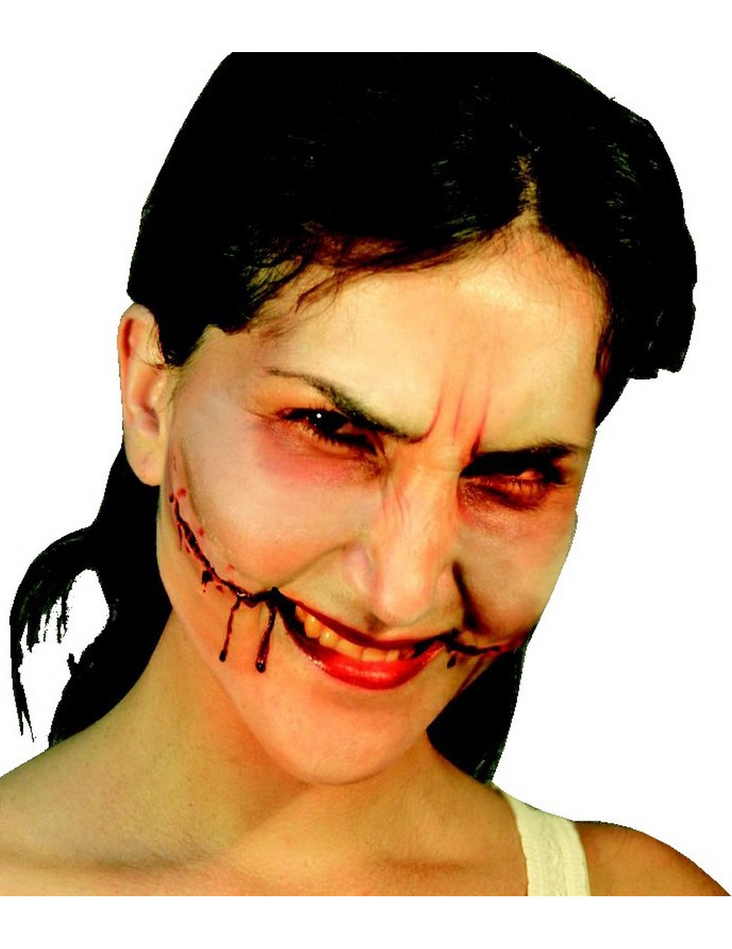 Fausse plaie sourire de l'ange adulte Halloween