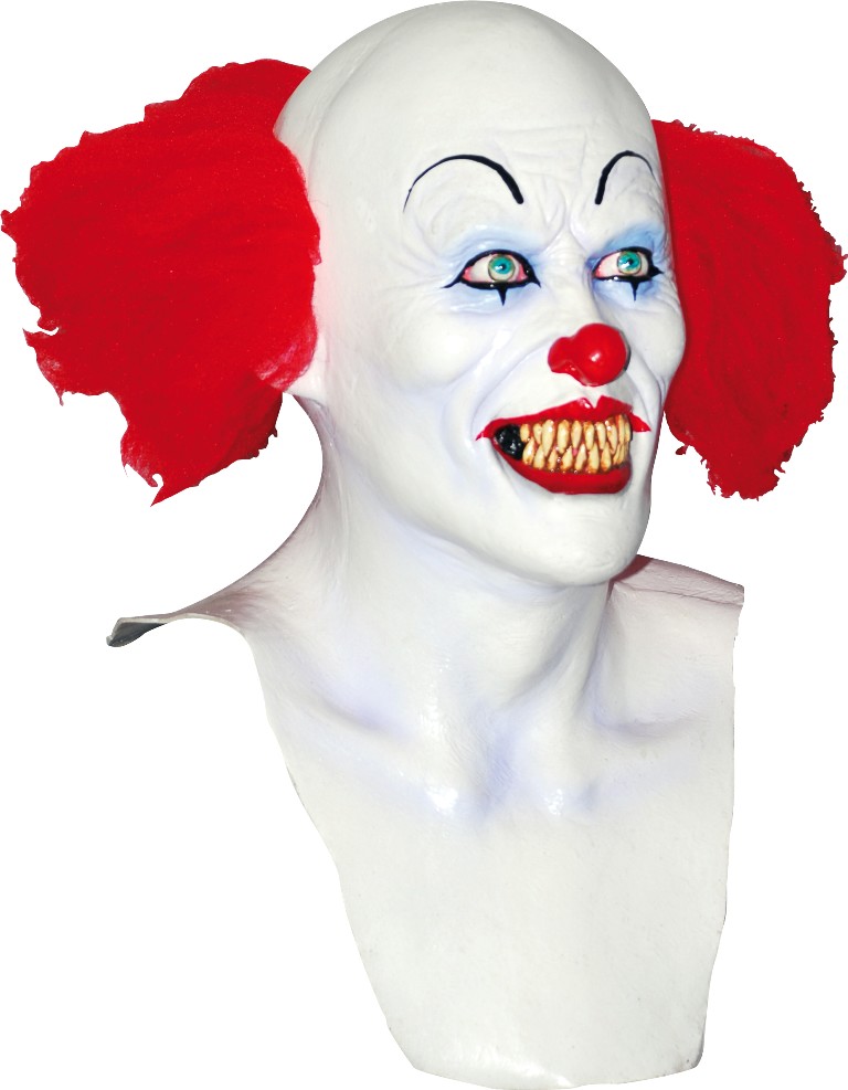 Masque clown blanc effrayant adulte Halloween