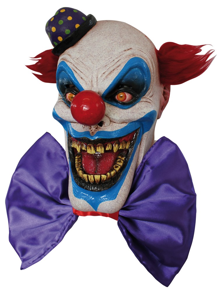 Masque clown effrayant grand sourire adulte Halloween