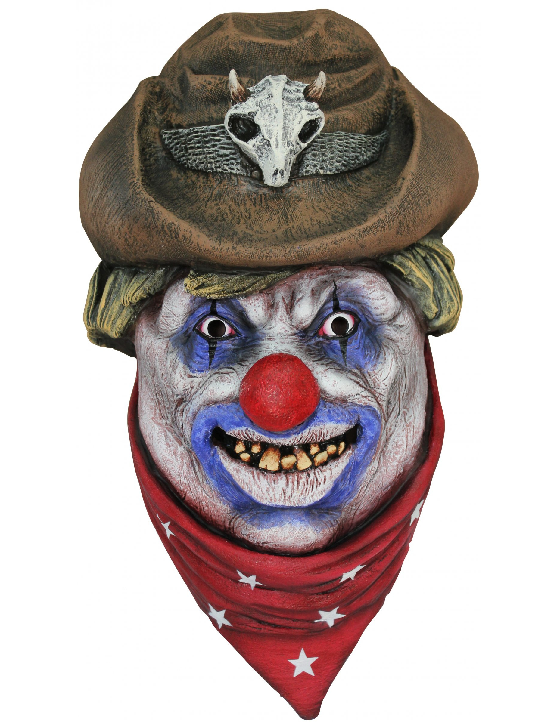 Masque clown cowboy adulte Halloween