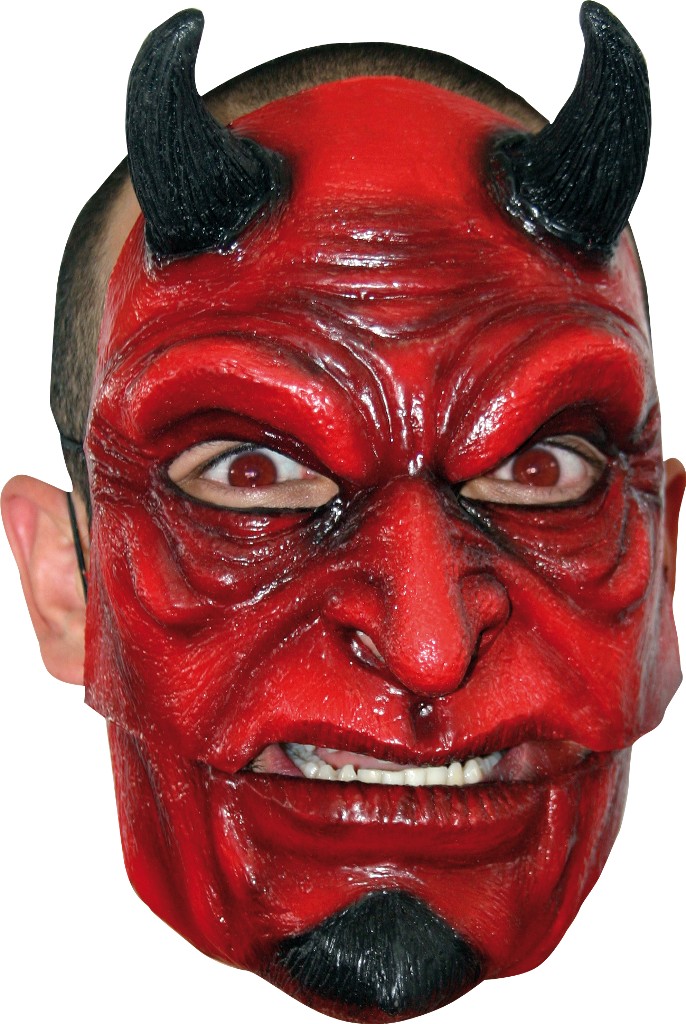 Masque diable avec cornes adulte Halloween
