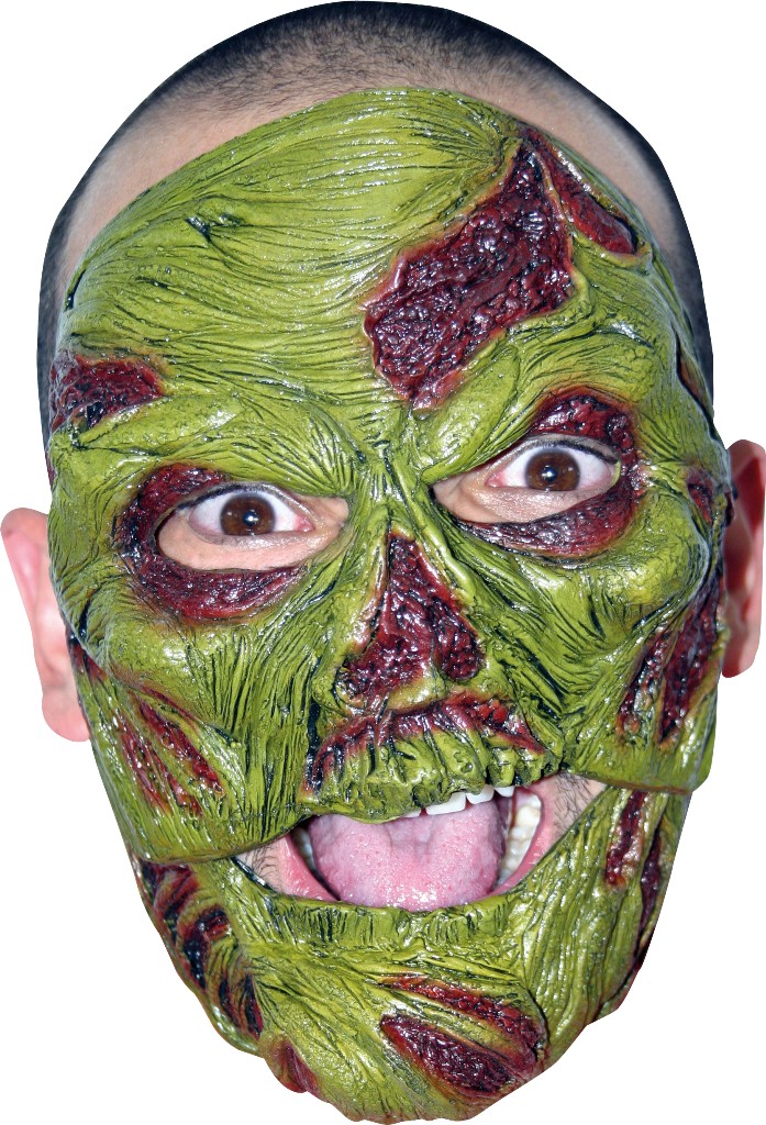 Masque zombie vert adulte Halloween