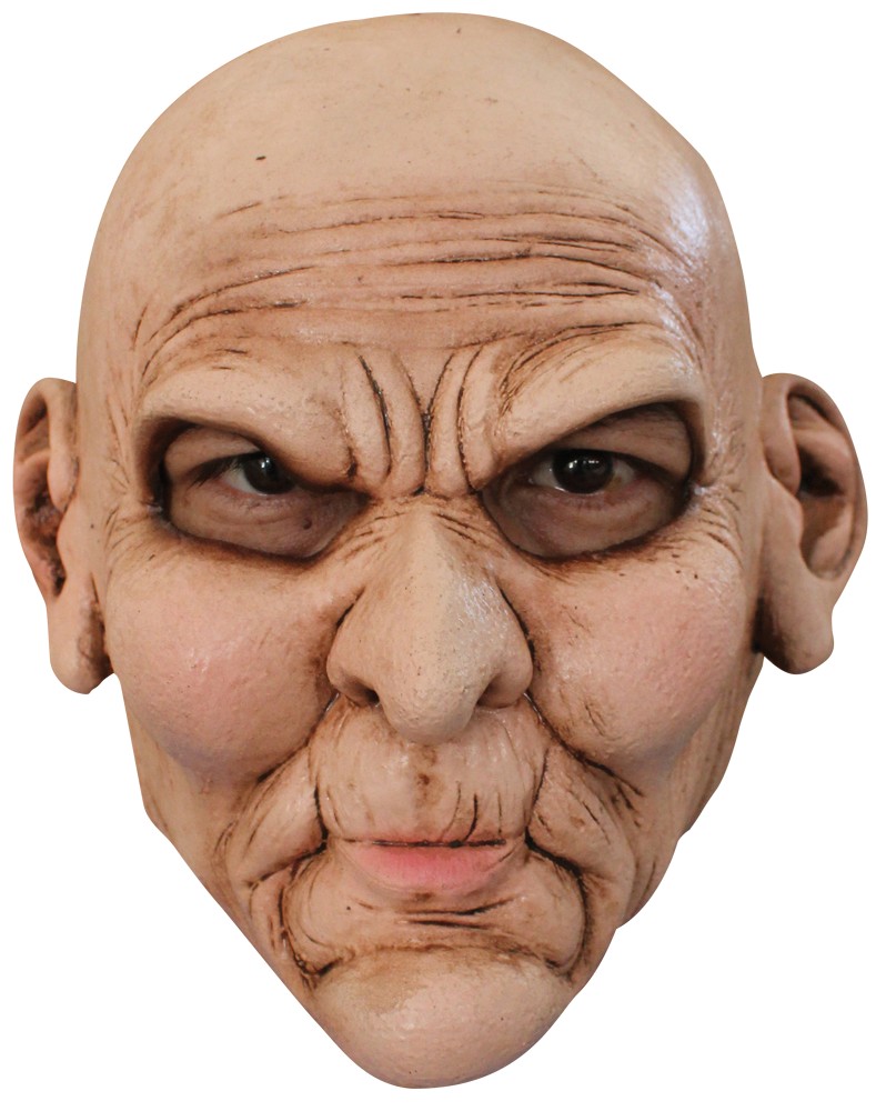 Masque visage vieux mécontent adulte