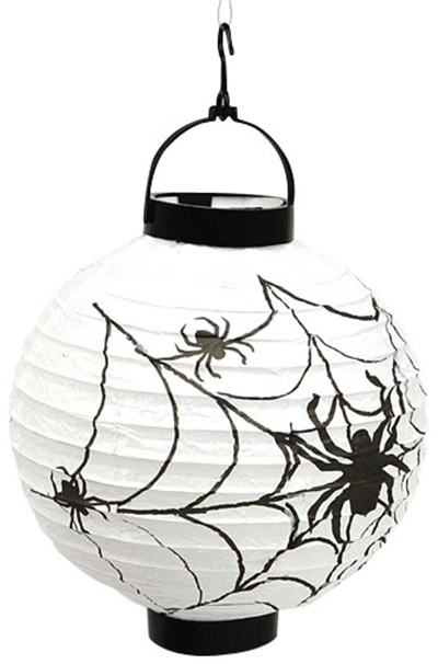 Lampion lumineux blanc toile d'araignée