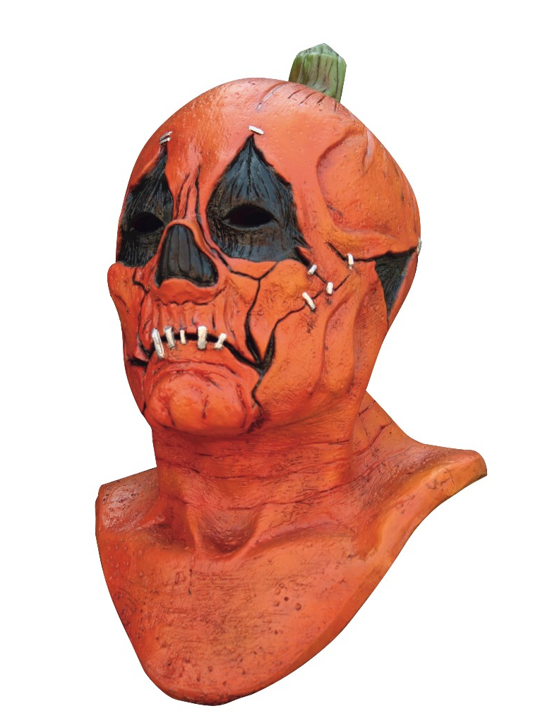 Masque intégral citrouille points de suture adulte Halloween