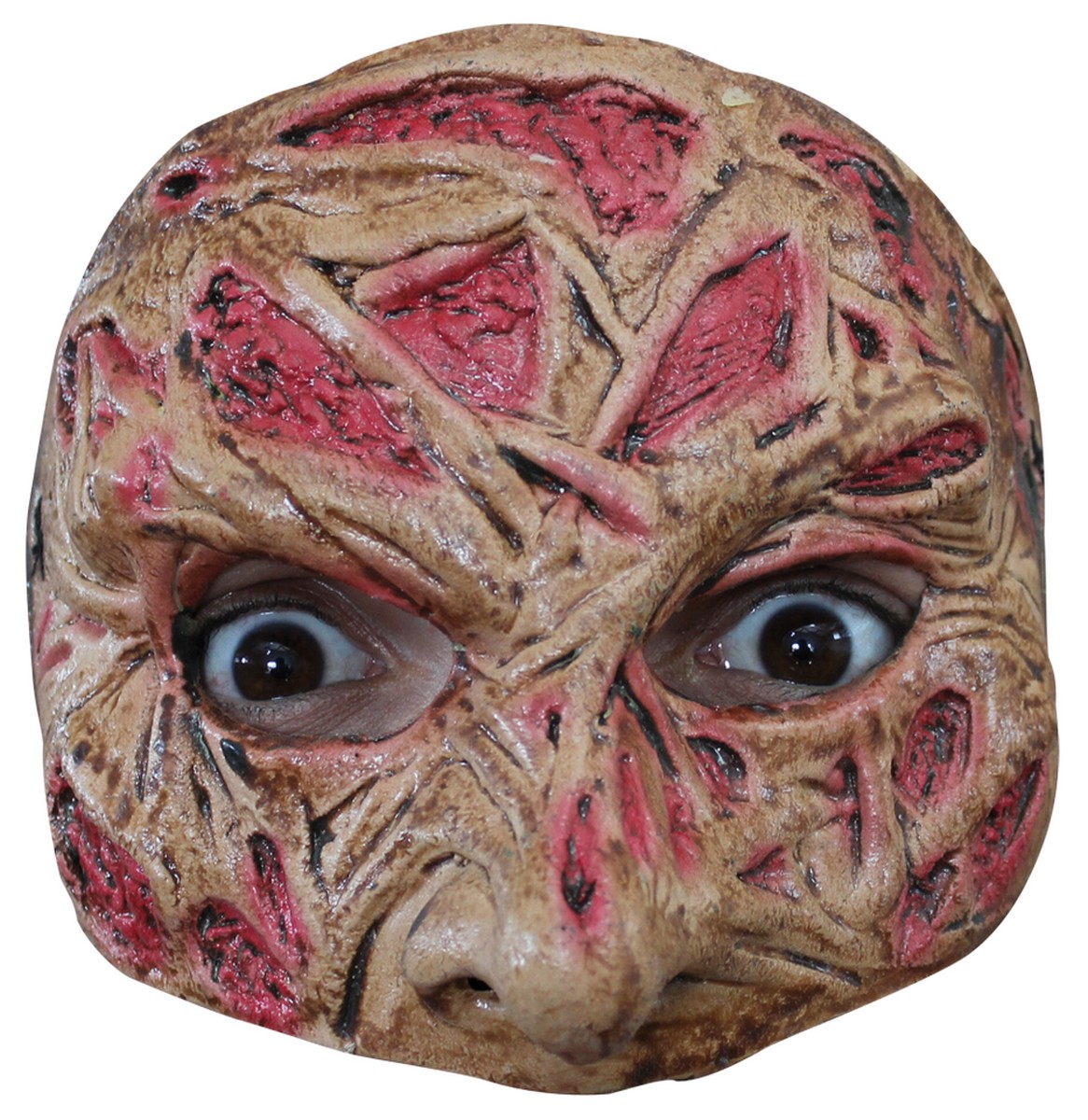 Demi-masque visage brûlé adulte Halloween