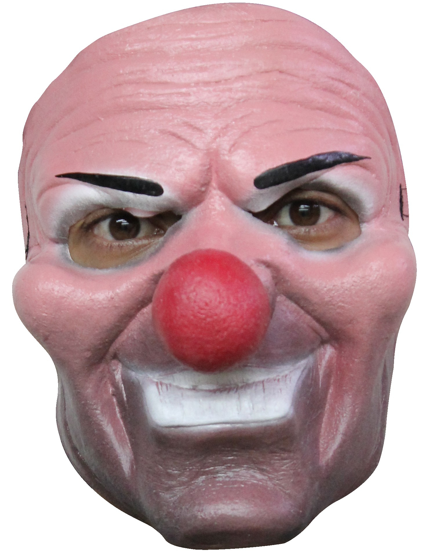 Masque clown malfaisant nez rouge adulte Halloween
