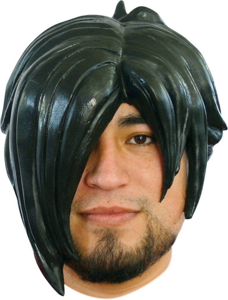 Perruque manga noir adulte homme