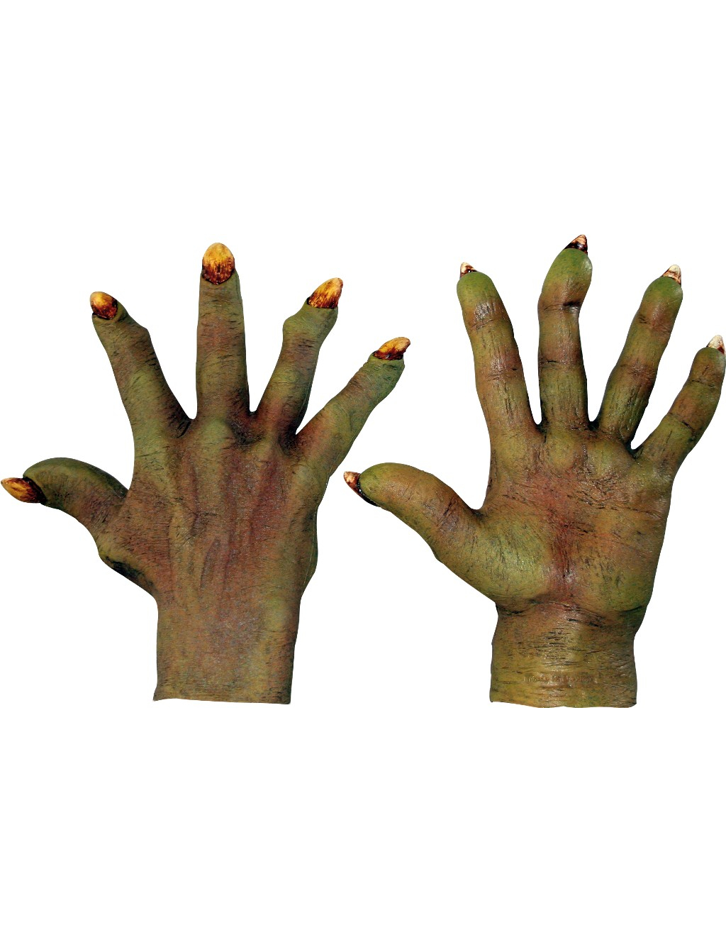 Gants monstre vert adulte Halloween