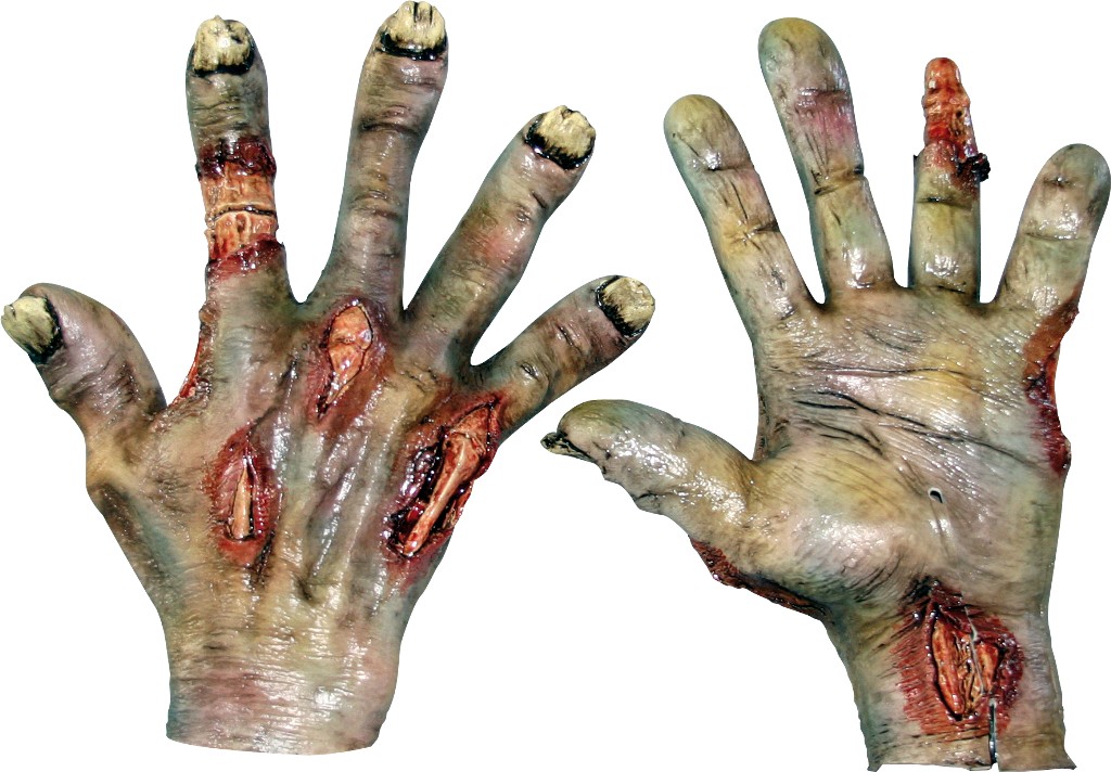 Gants mains brûlées adulte Halloween