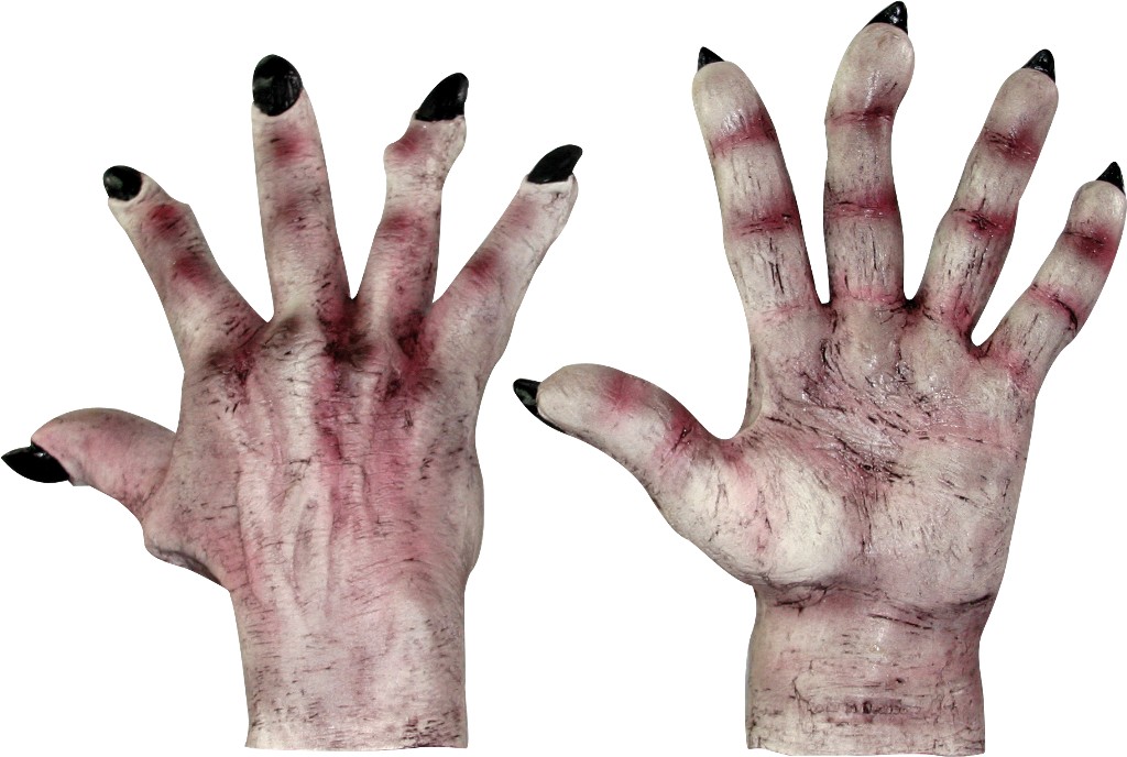 Gants monstre peau claire adulte Halloween