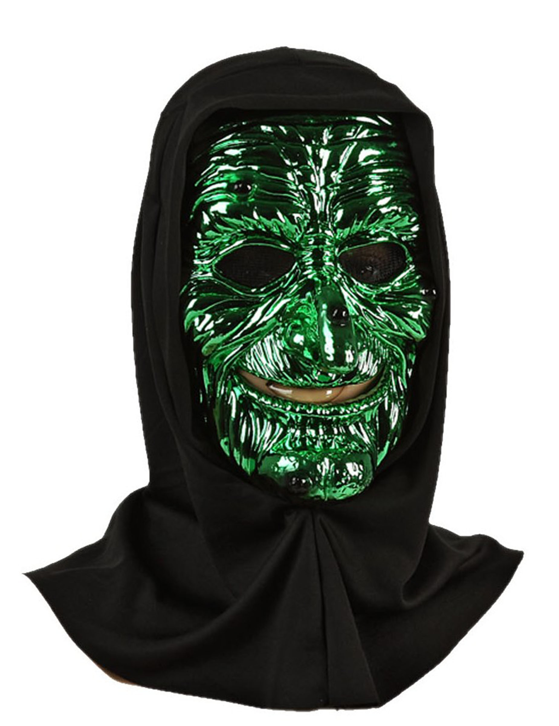 Masque de monstre jaune/vert adulte