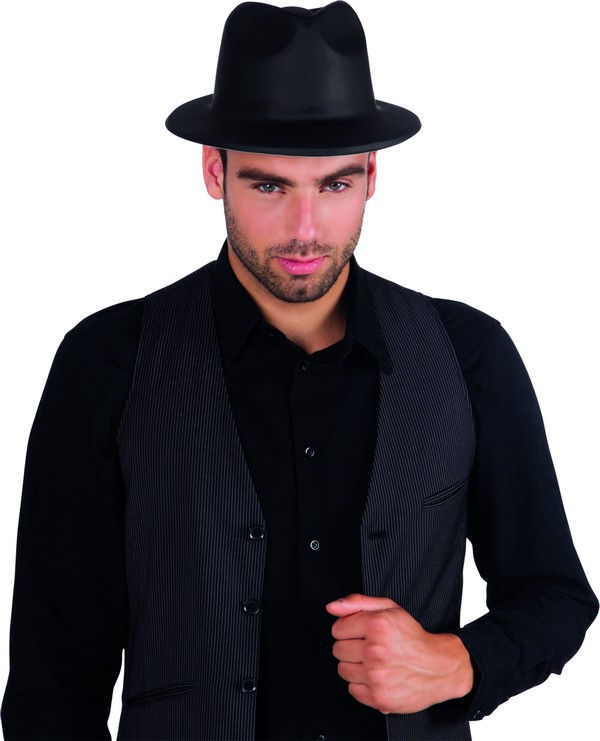 Chapeau gangster adulte noir