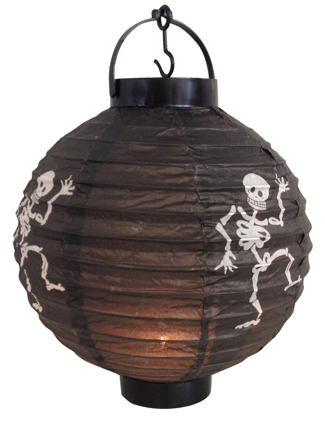 Lampion noir squelettes
