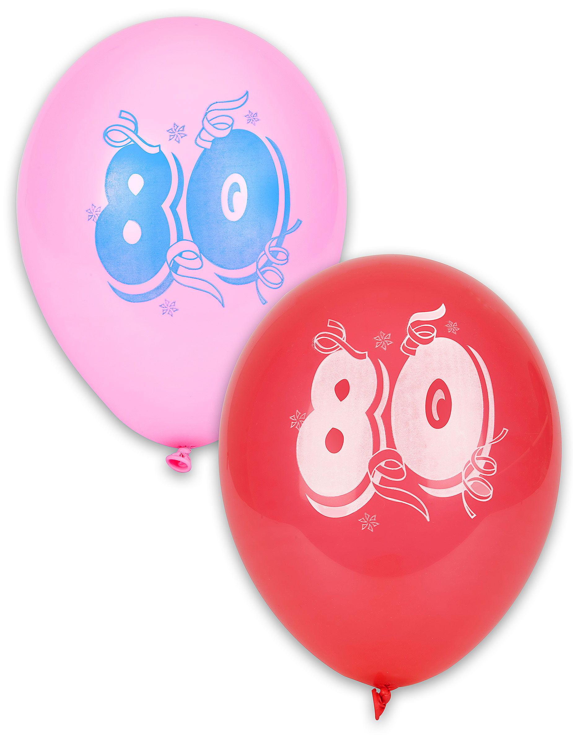 8 Ballons chiffre 80