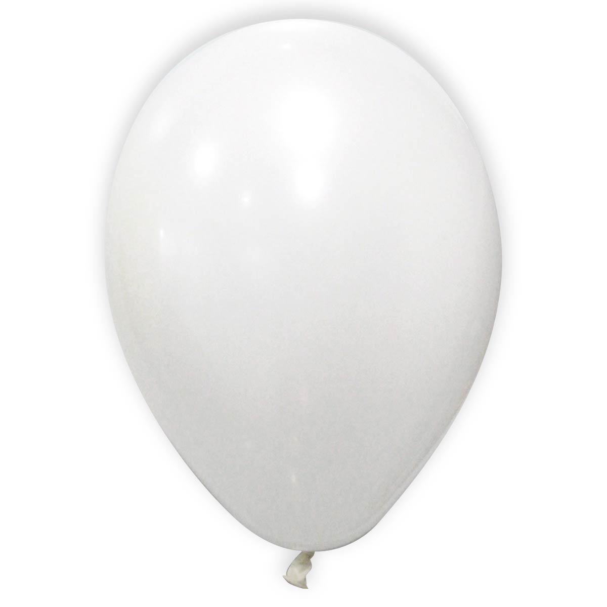 12 Ballons métallisés blancs 28 cm