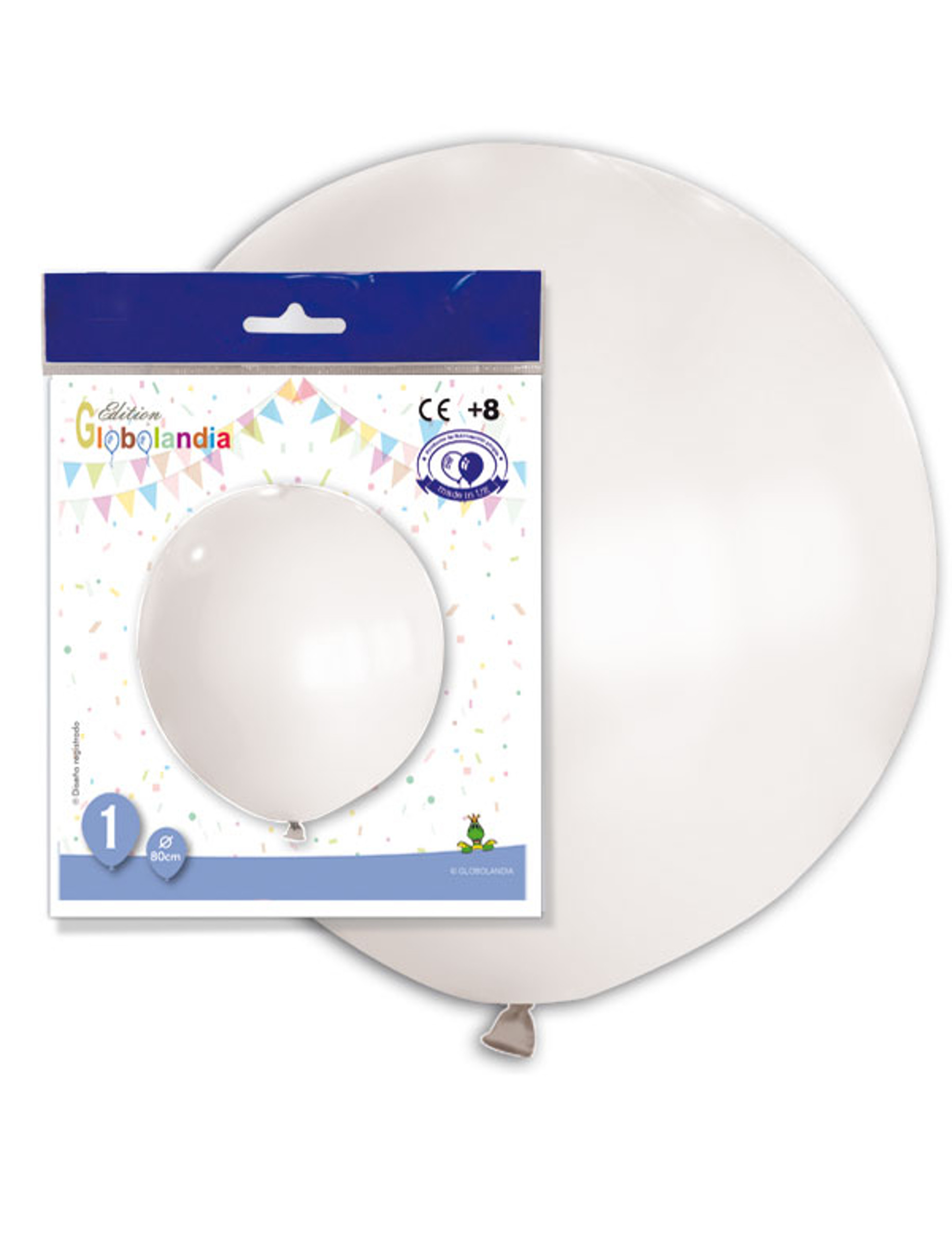 Ballon géant en latex blanc 80 cm