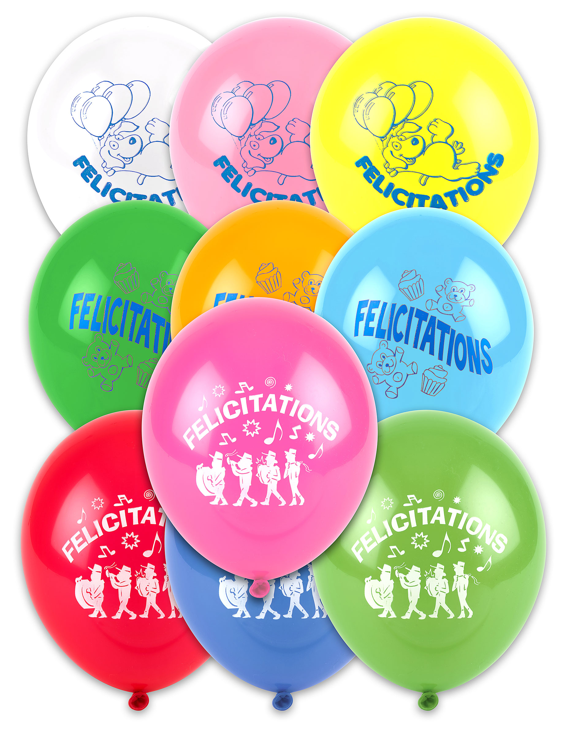 10 ballons Félicitations