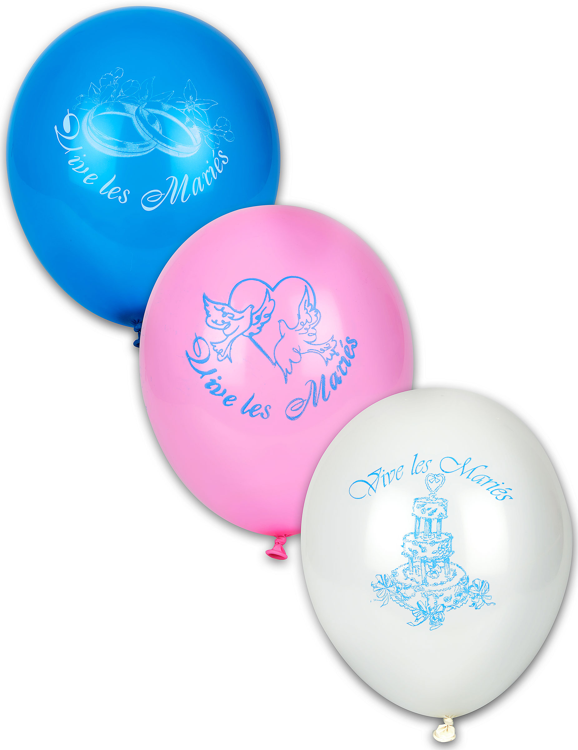10 Ballons Vive les mariés