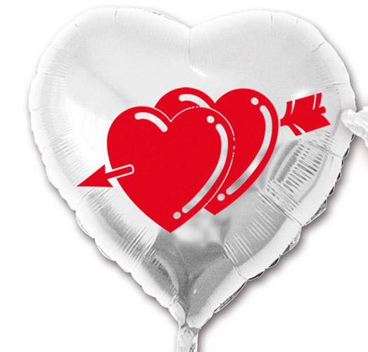 Ballon Argenté Coeur