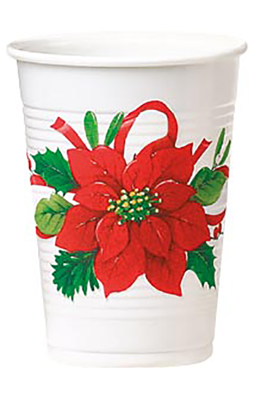 8 Gobelets Fleurs de Noël