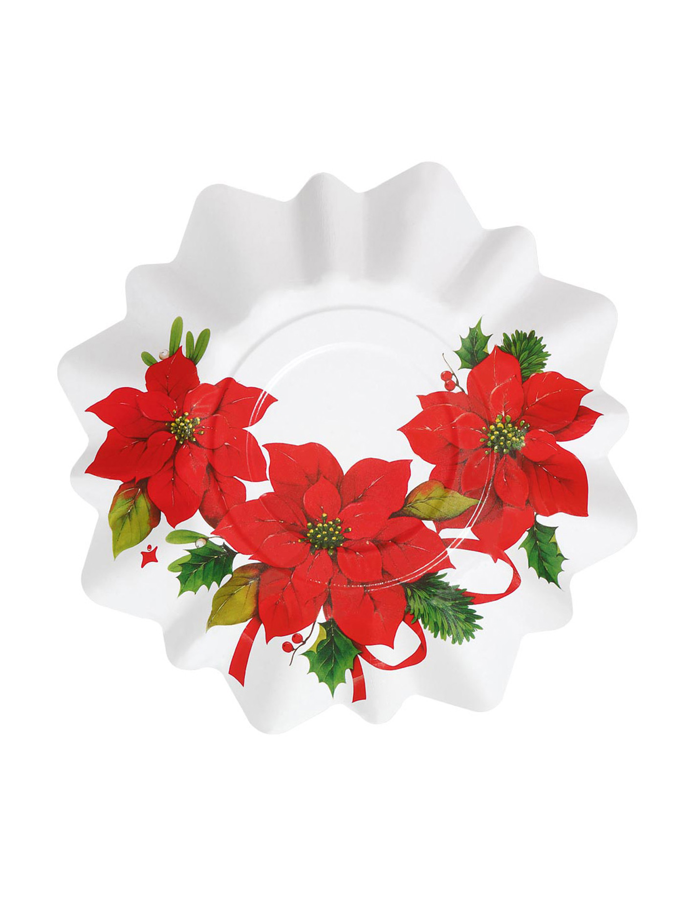 8 Petites assiettes Fleur de Noël