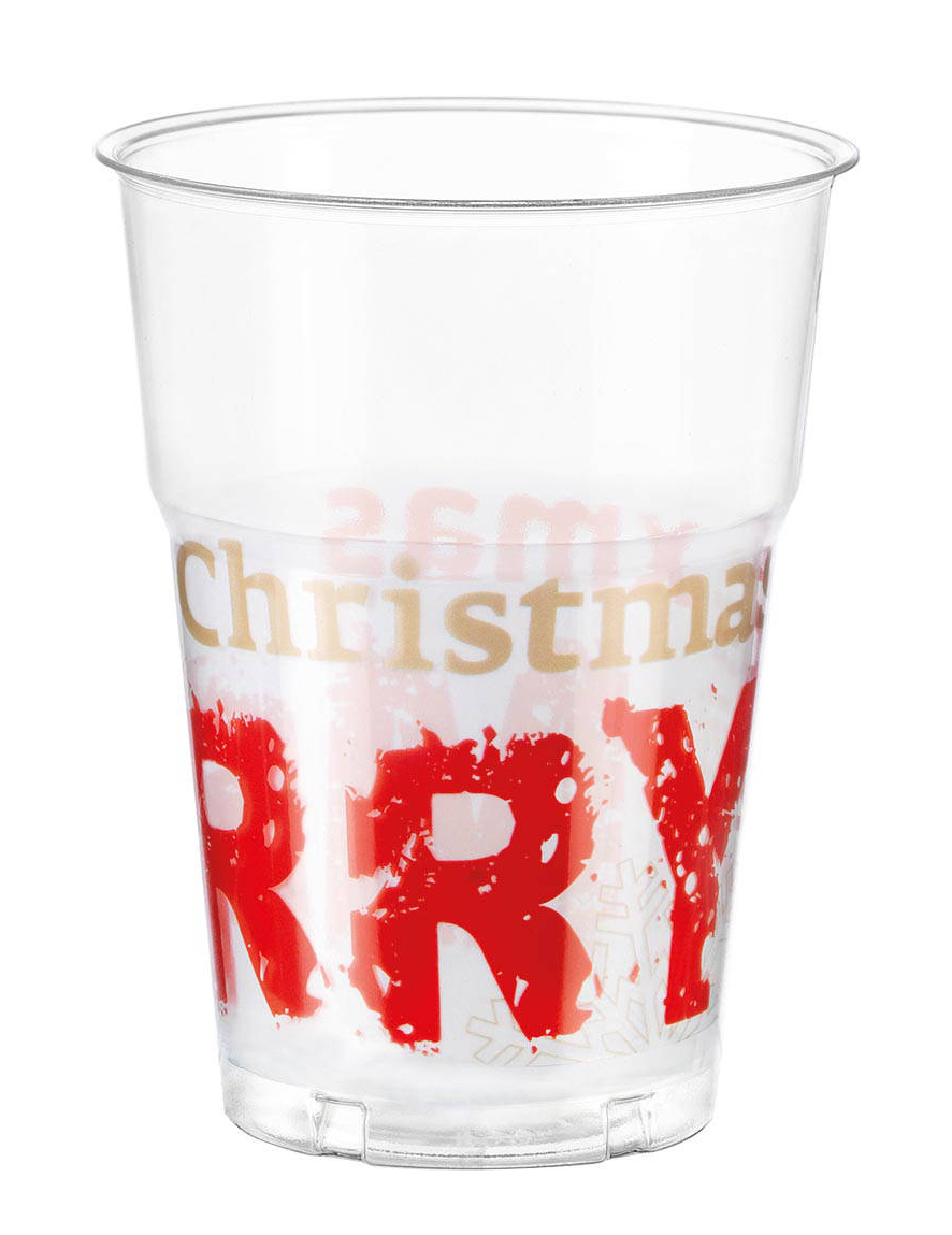 8 Gobelets Crystal Merry Christmas