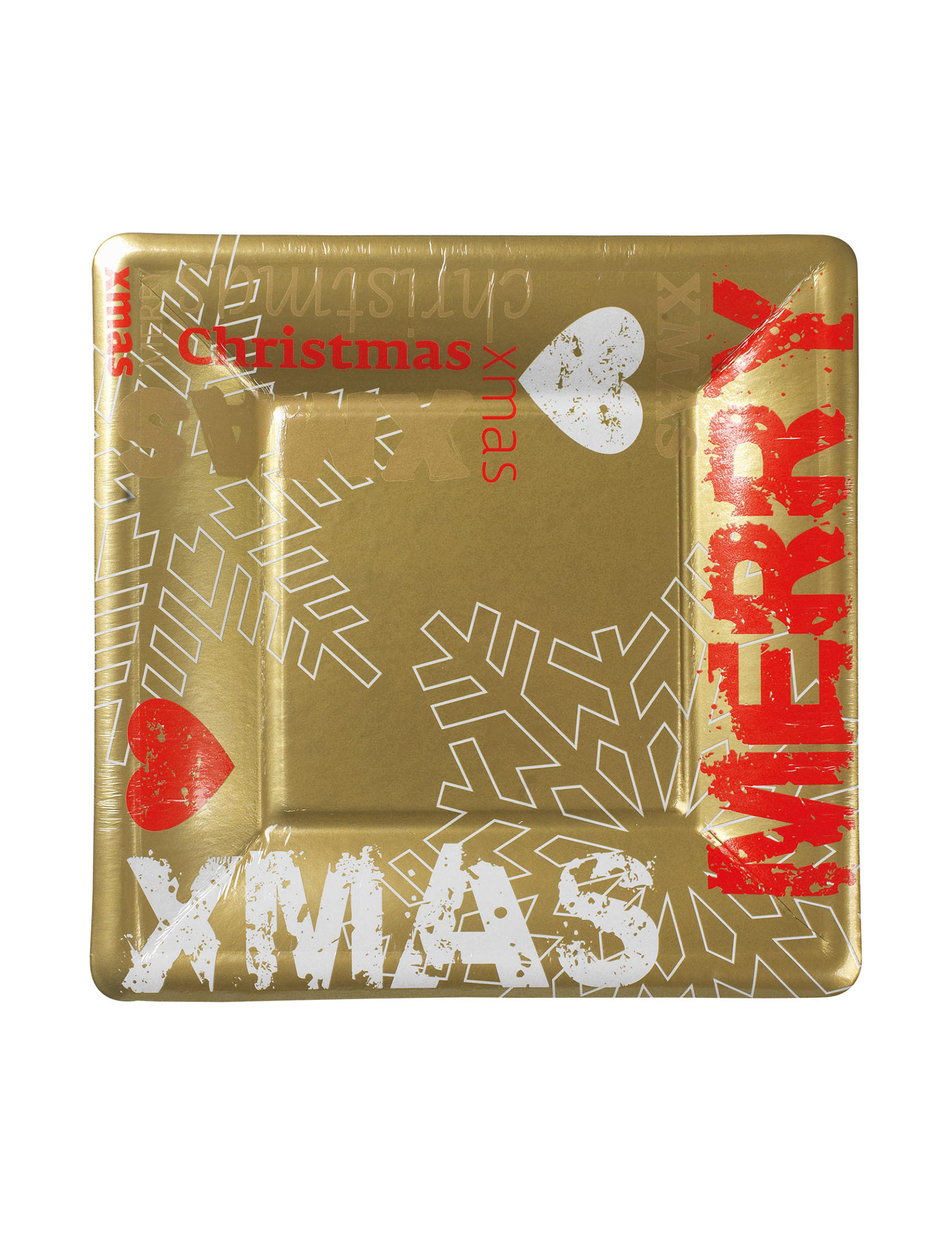 8 Assiettes carrée Noël