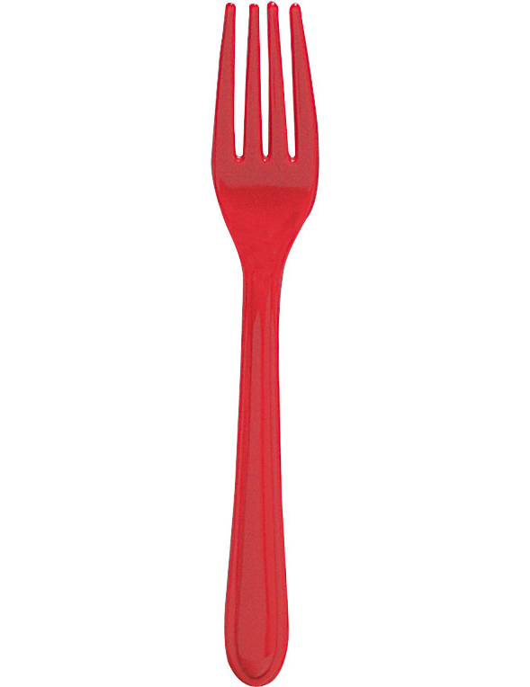 10 Fourchettes rouge